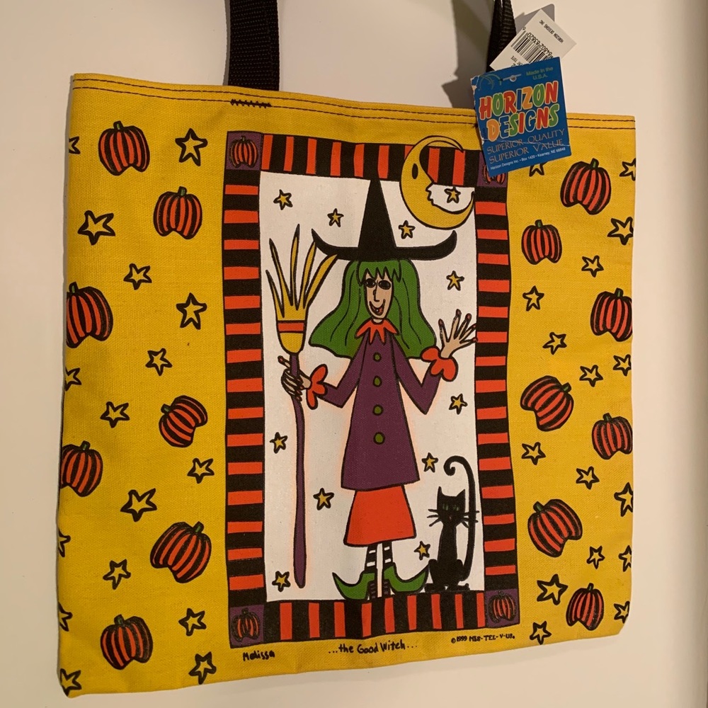 NWT CANVAS HALLOWEEN TOTE/ TRICK OR TREAT BAG.